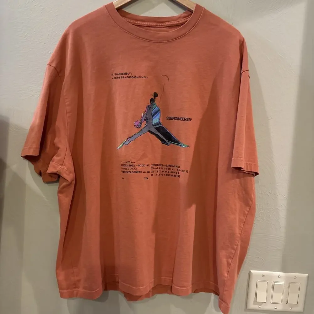 Nike Air Jordan Shirt Men 3XL Rust 23 Engineered For Flight Basketball Jumpman